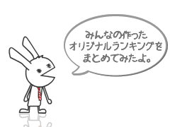 みんなの作ったオリジナルランキングをまとめてみたよ。